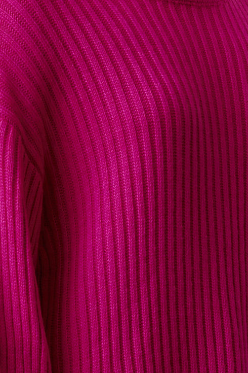 كنزة - تريكو باللون الوردي الفوشيا