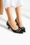 Women's Black Classic Heeled Shoes