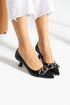 Women's Black Classic Heeled Shoes