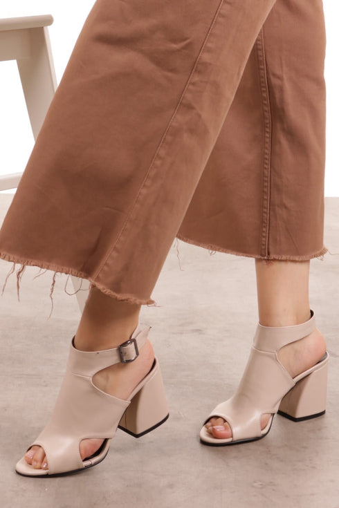 Beige High Heeled Shoes
