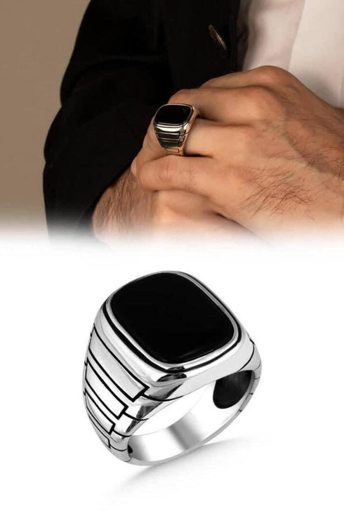 خاتم فضة رجالي