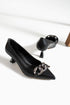Women's Black Classic Heeled Shoes