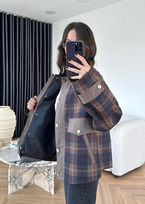 ترانشكوت كاروهات لون بني