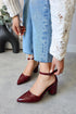 Women's Short Heels Burgundy
