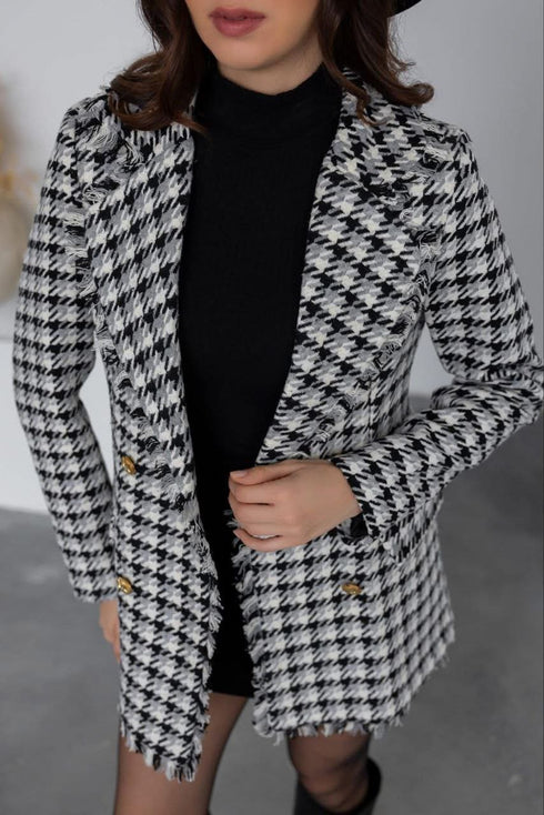 جكيت كاروهات - رمادي