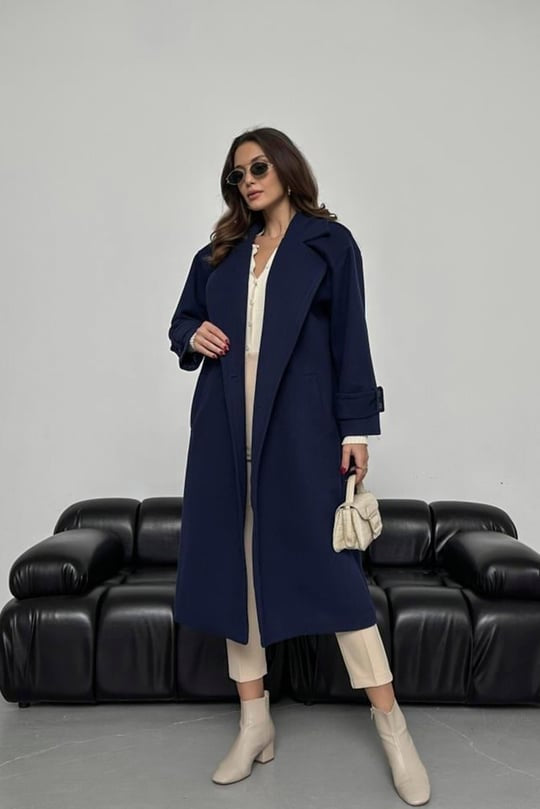 جكيت جوخ طويل - كحلي