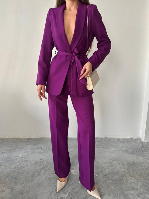طقم رسمي قطعتين باللون البنفسجي