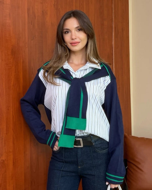 قميص تريكو مخطط