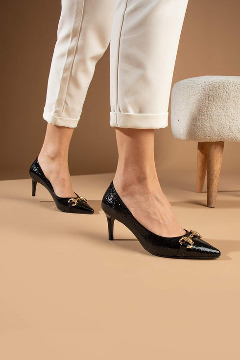 Black Stiletto Heel Shoes