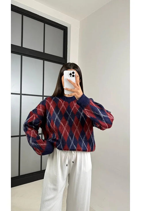 كنزة صوف ناعم - رمادي