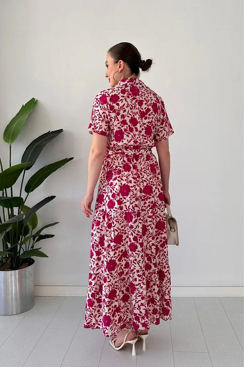 فستان طويل مورد