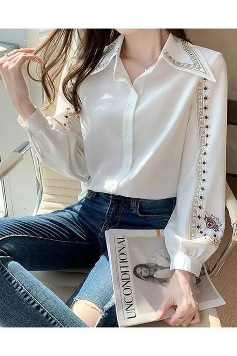 قميص مطرز - سكري