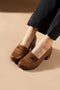 WOMEN'S HEEL SHOES - CAMEL