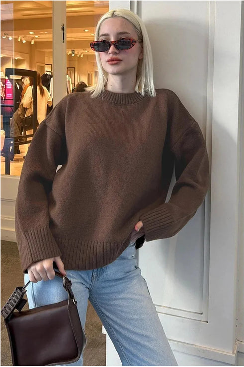 كنزة تريكو اوڤر سايز