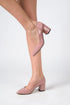 Salmon Leather Pointed Toe Low Heel