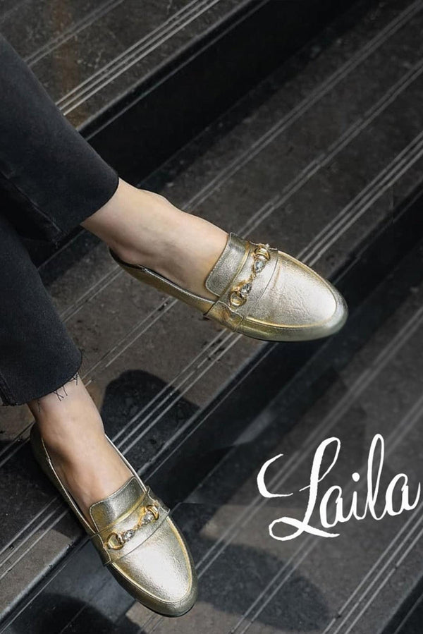 حذاء باليرينا لون ذهبي