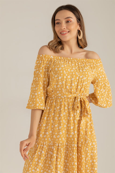 فستان - أصفر