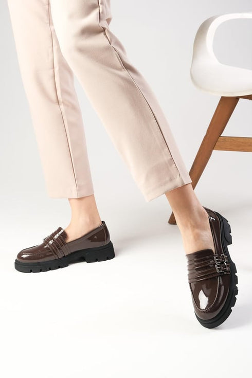 حذاء أكسفورد لون بني