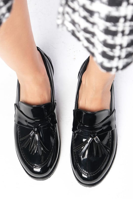 حذاء أكسفورد من الجلد لون الأسود