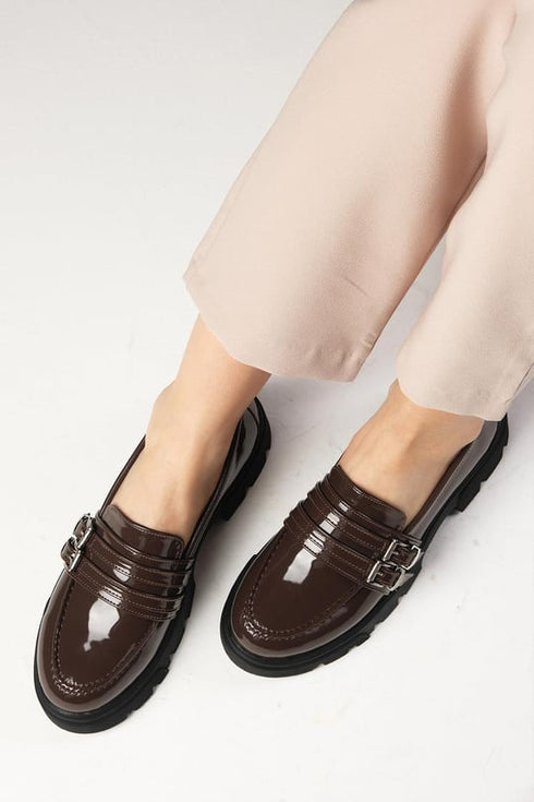 حذاء أكسفورد لون بني