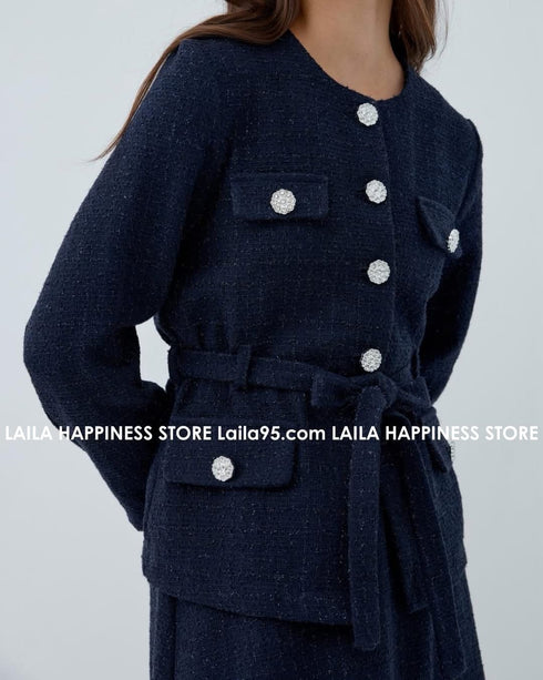 طقم خريفي قطعتين جكيت وتنورة