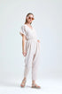 Beige Drawstring Jumpsuit