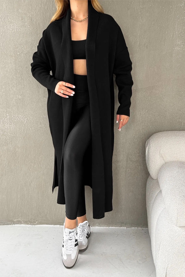 كارديغان تريكو لون أسود