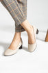 BEIGE COLOR HEELED SHOES