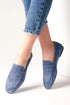 Genuine Suede Blue Color Loafer