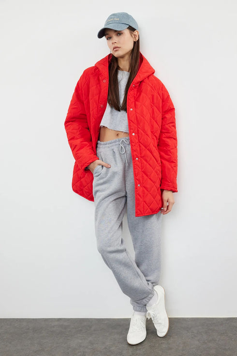 جكيت مبطن أحمر وتر بروف