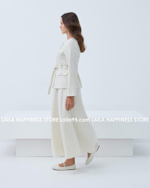 طقم خريفي قطعتين جكيت وتنورة