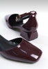 Women's Burgundy Toe Heeled Shoes