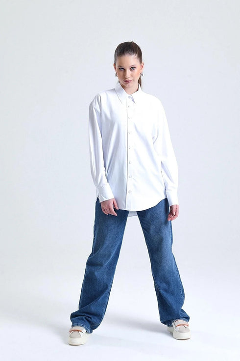 Women's White Oversize Shirt