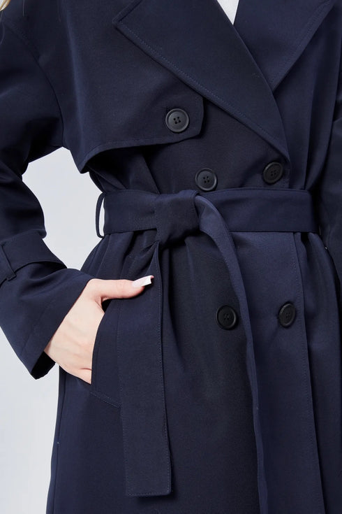 ترانشكوت طويل لون كحلي