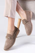 Genuine Suede Mink Color Loafer