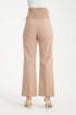 بنطلون قماش للحوامل باللون البيج