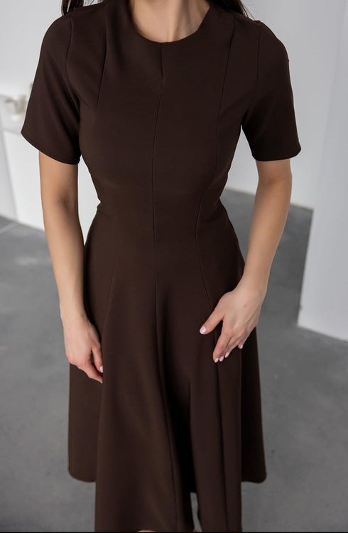 فستان طويل - بني