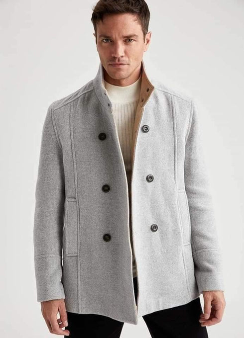 معطف رجالي - رمادي