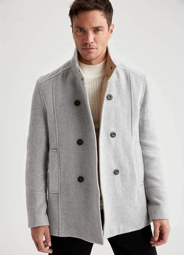 معطف رجالي - رمادي