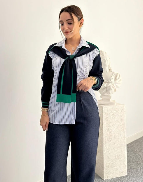 قميص تريكو مخطط