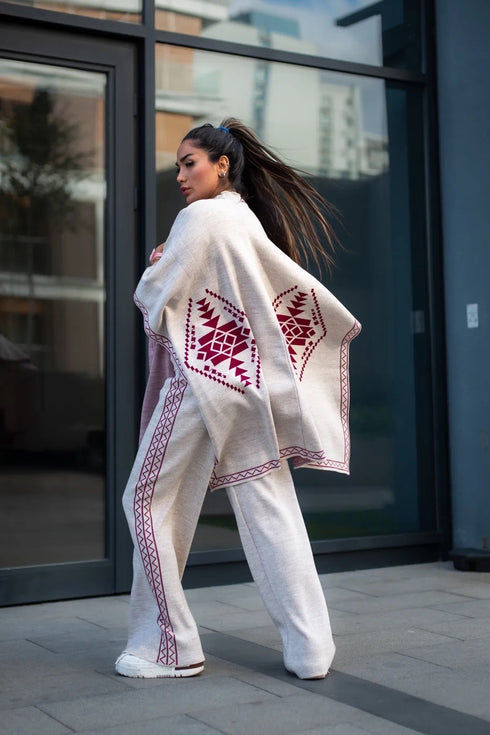 طقم نسائي محبوك من 3 قطع *