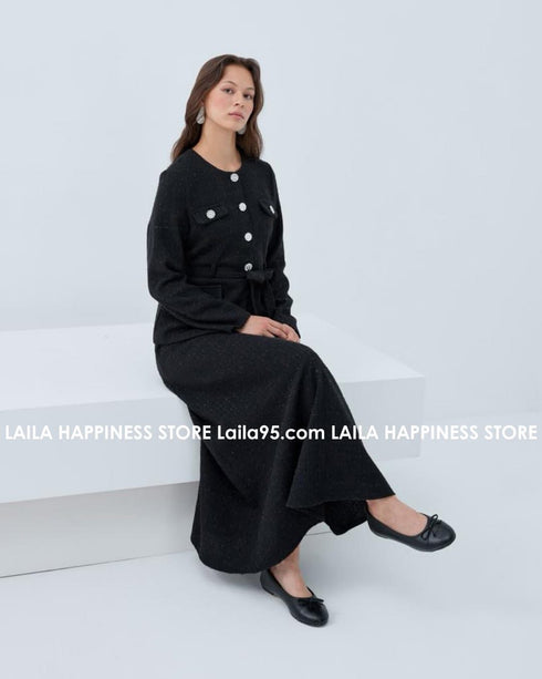 طقم خريفي قطعتين جكيت وتنورة