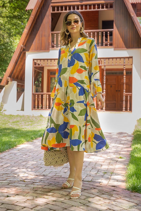 فستان مورد - بيج