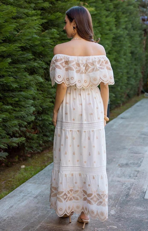 فستان - أبيض