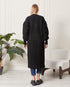 كارديغان طويل باللون الأسود
