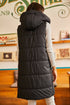 Women Black Hooded Vest