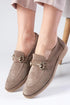 Genuine Suede Mink Color Loafer
