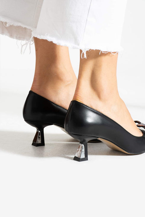 Women's Black Classic Heeled Shoes