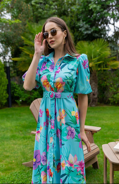 فستان - ازرق