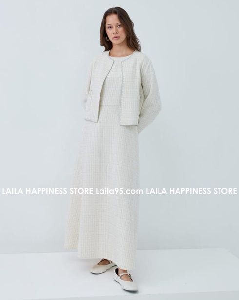 طقم خريفي قطعتين جكيت وفستان